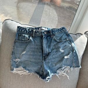 Zara High Waisted Denim Shorts